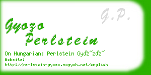 gyozo perlstein business card